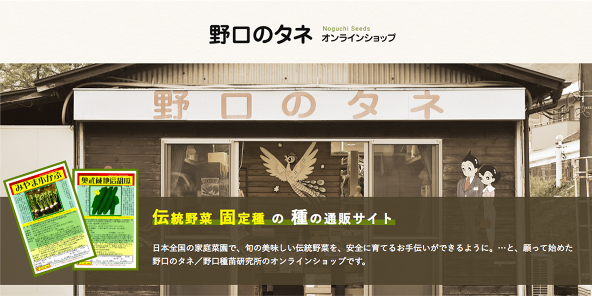 伝統野菜や固定種の種の通販 野口のタネ 野口種苗研究所